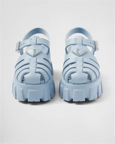 Sky Blue Monolith Foam Rubber Sandals .